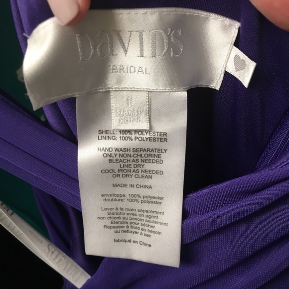 David’s Bridal Y-Neck Long Mesh Dress - Picture 3 of 8